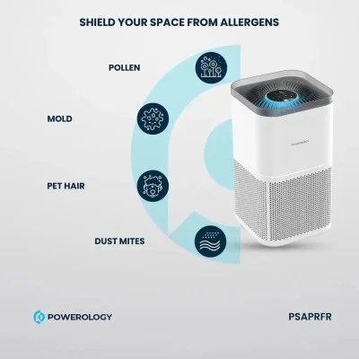 Air Purifier Smart Eliminate Odor & Smoke Powerology - White
